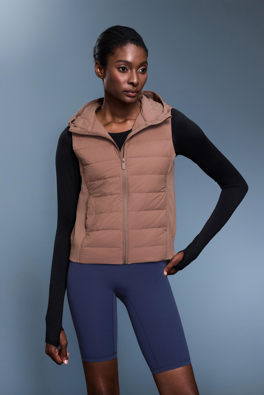 Waterproof & Windproof Forward Vest With Hood & Pockets