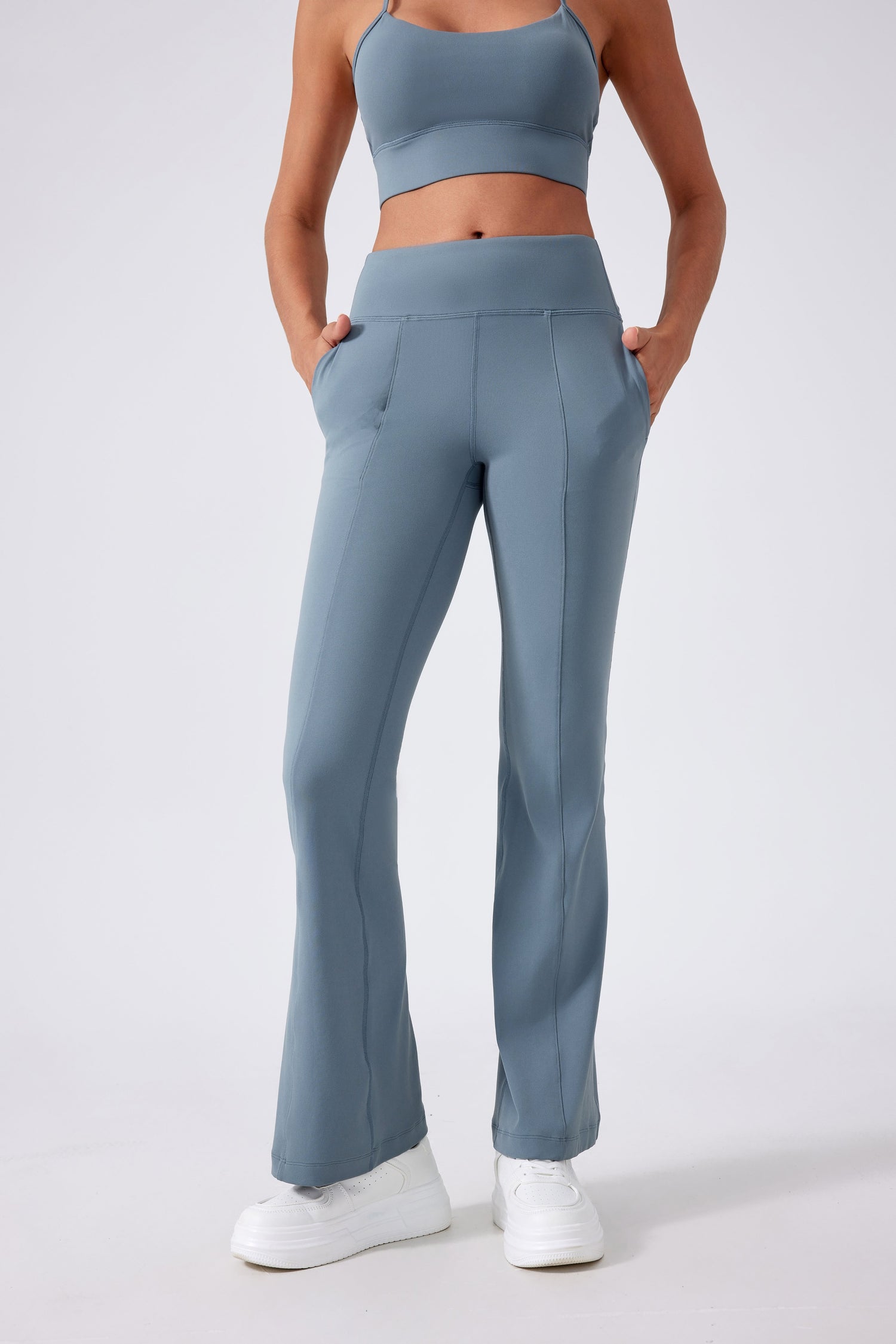 Buy 1, Get 1 Free - High Waisted Buttery Soft Camel-Toe Proof Mirage Flare Pants With Pockets