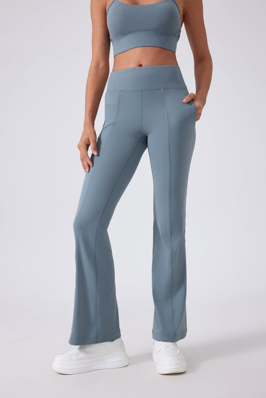 Buy 1, Get 1 Free - High Waisted Buttery Soft Camel-Toe Proof Mirage Flare Pants With Pockets