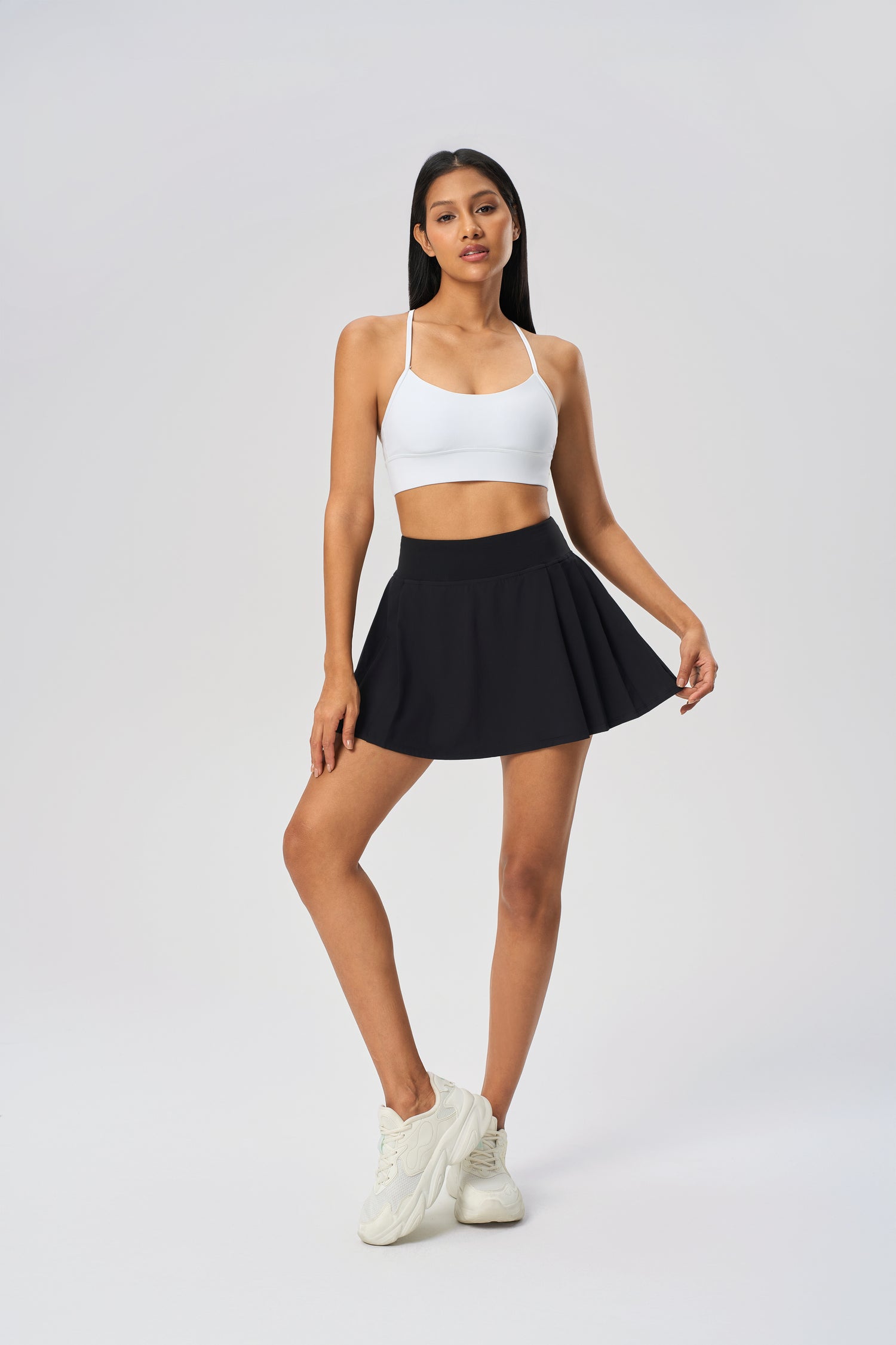 Buy 1, Get 1 Free - Cooling, Breathable Flair Skort With Inner Tights With Pockets