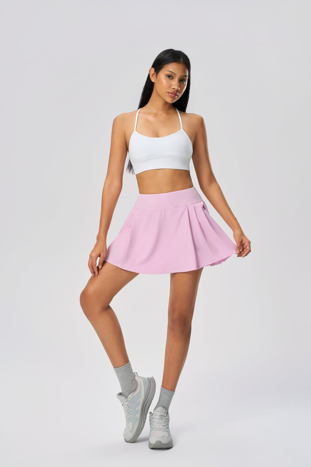 Buy 1, Get 1 Free - Cooling, Breathable Flair Skort With Inner Tights With Pockets