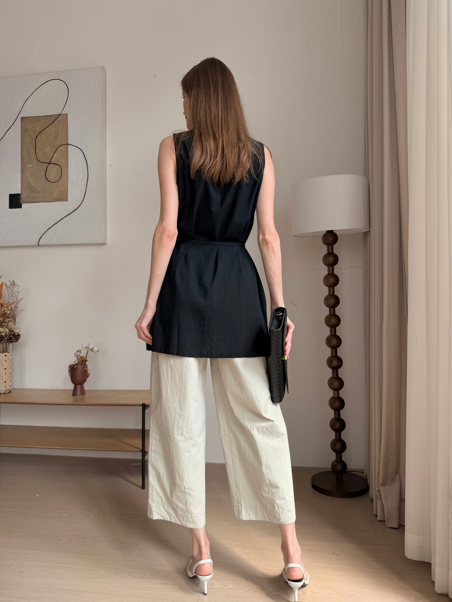 2-In-1 Cooling, Wrinkle-Free Flow Top