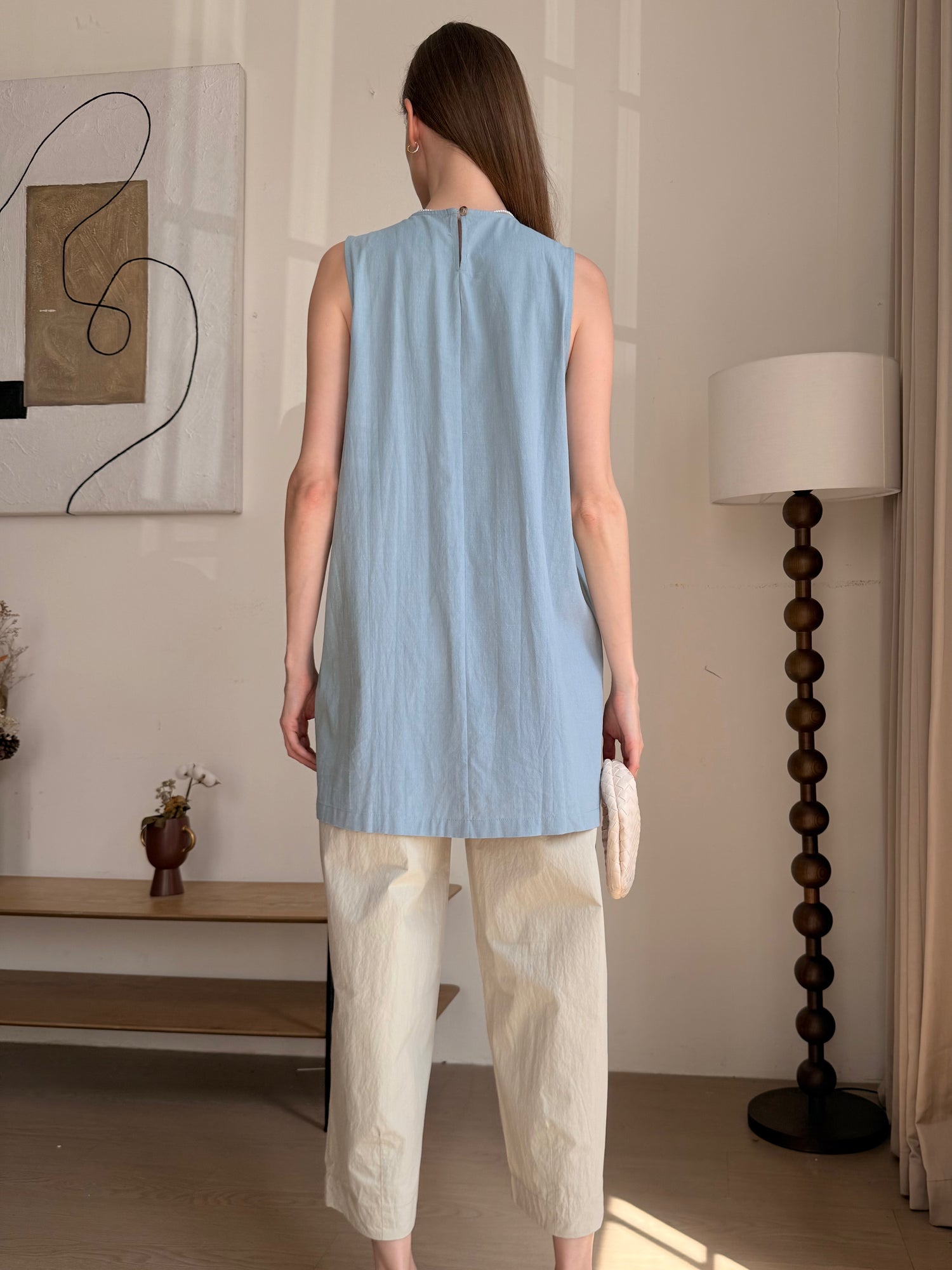 2-In-1 Cooling, Wrinkle-Free Flow Top