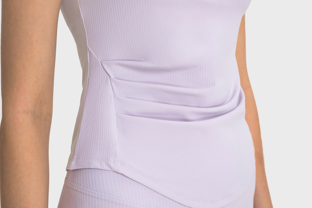 Cooling, Buttery Soft Ribbed Padded Luxe Top