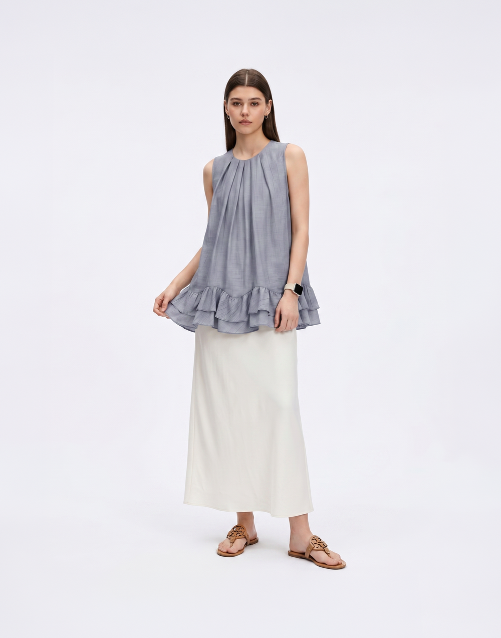 Cooling, Breathable & Tummy Covering Ruffle Top
