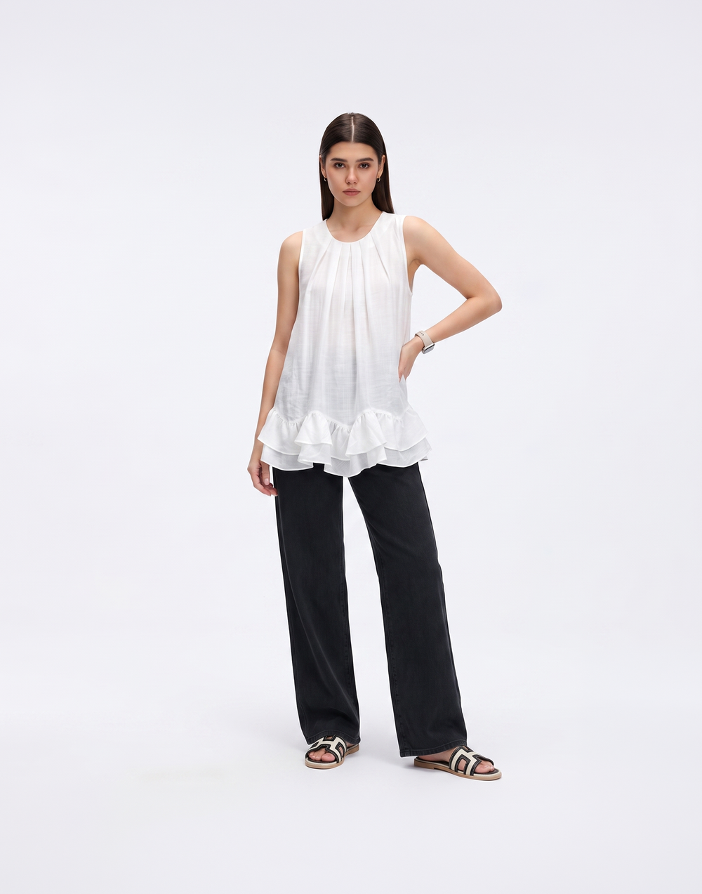 Cooling, Breathable & Tummy Covering Ruffle Top