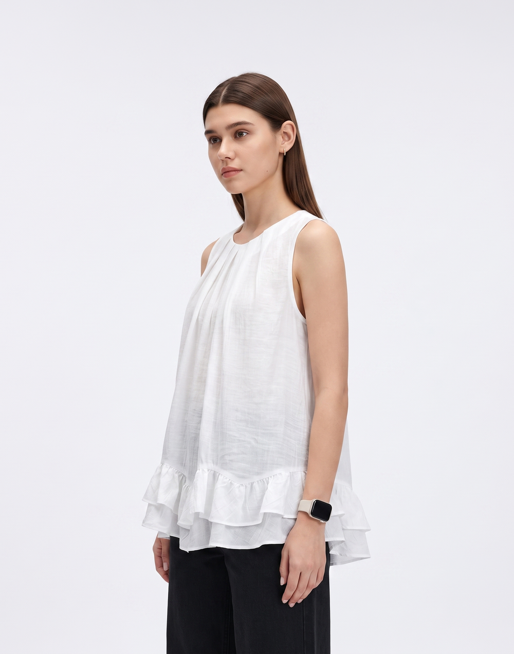 Cooling, Breathable & Tummy Covering Ruffle Top