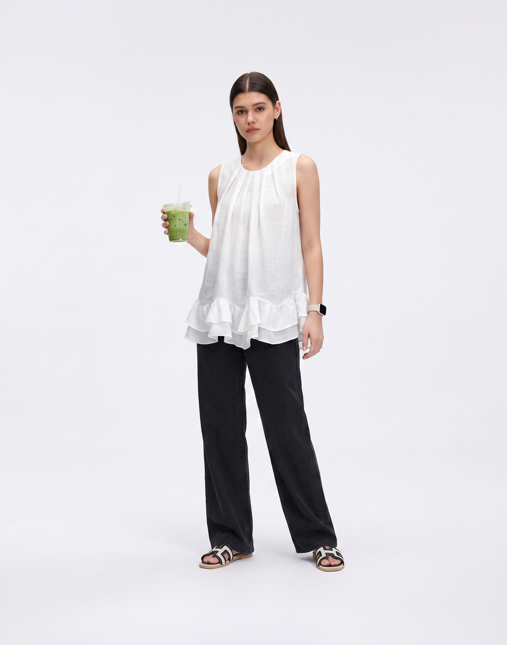 Cooling, Breathable & Tummy Covering Ruffle Top