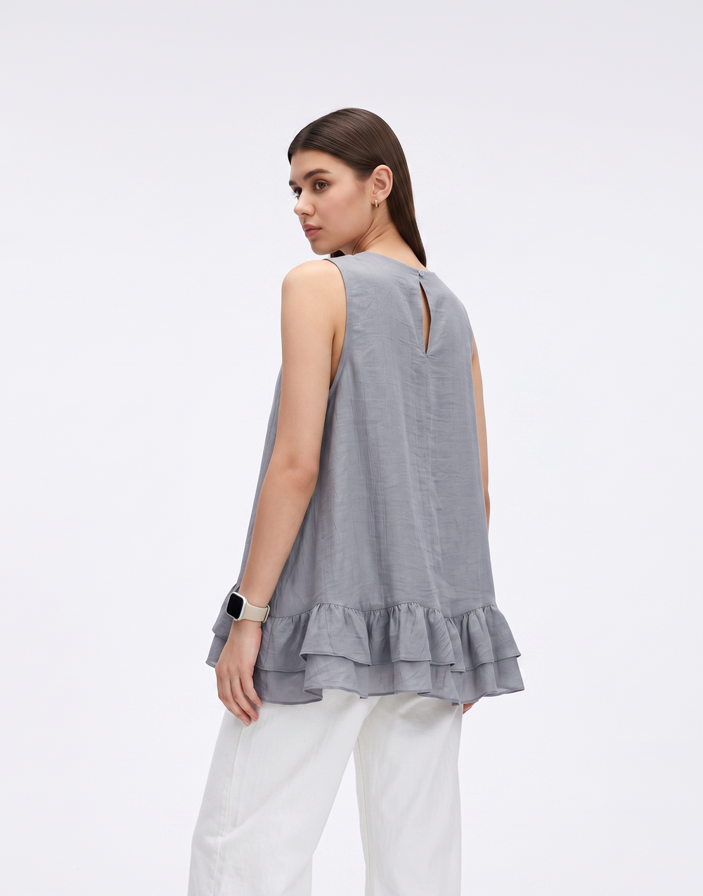 Cooling, Breathable & Tummy Covering Ruffle Top