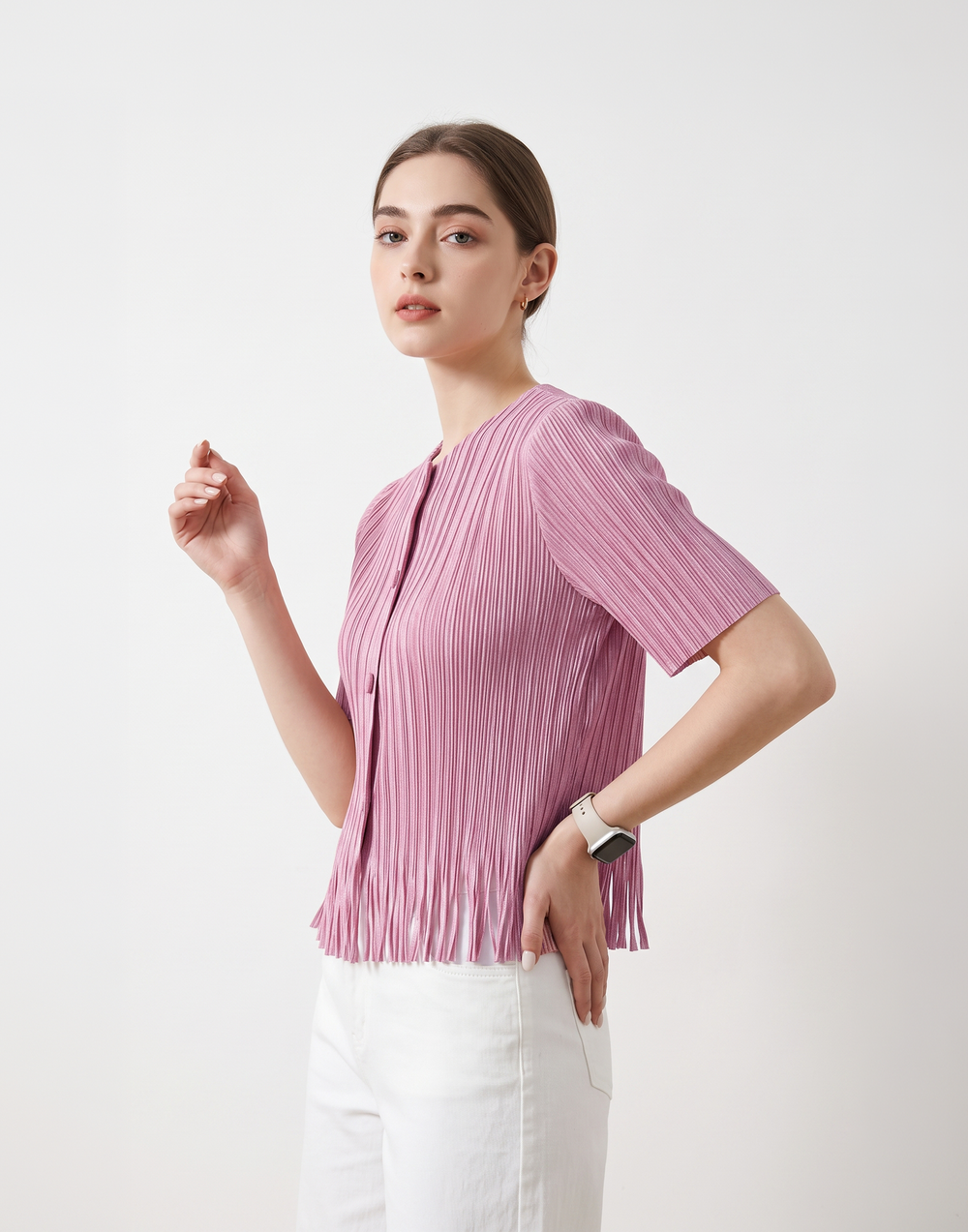 Wrinkle-Free, Cooling & Breathable Free Size Cascade Pleated Blouse