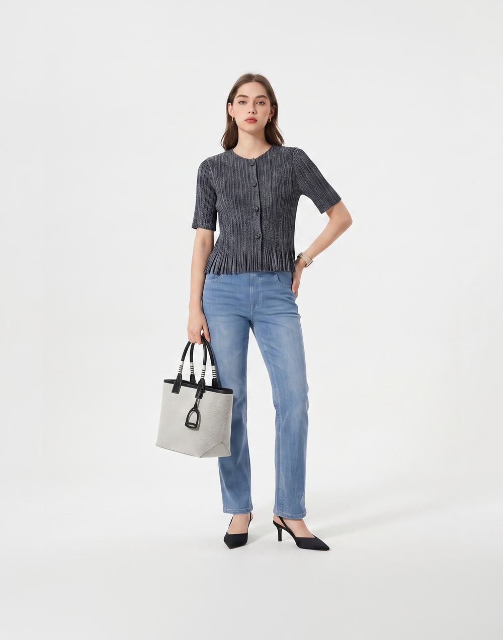 Wrinkle-Free, Cooling & Breathable Free Size Cascade Pleated Blouse