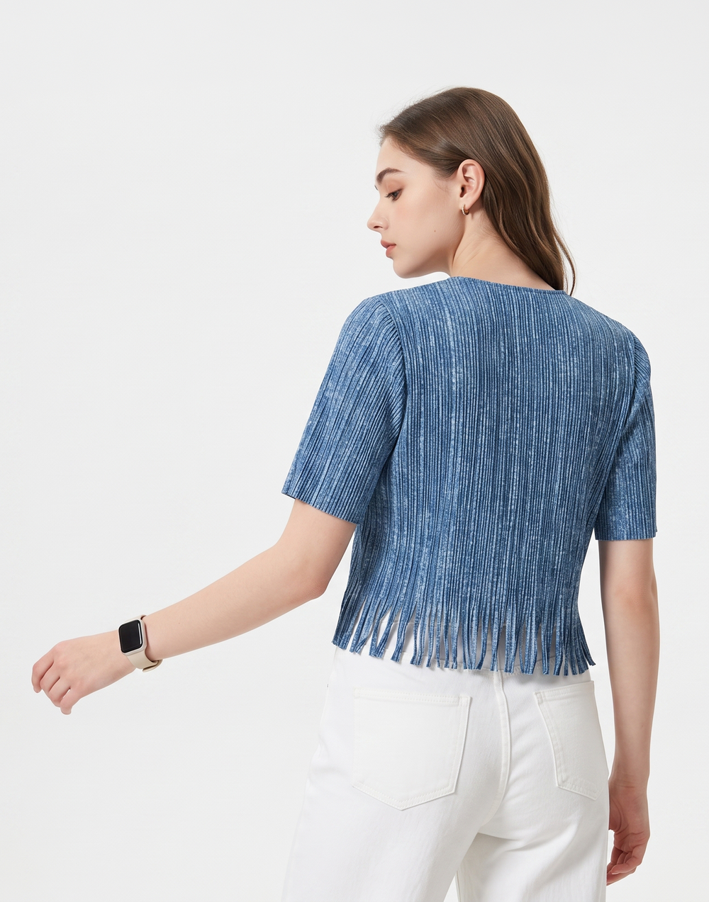 Wrinkle-Free, Cooling & Breathable Free Size Cascade Pleated Blouse