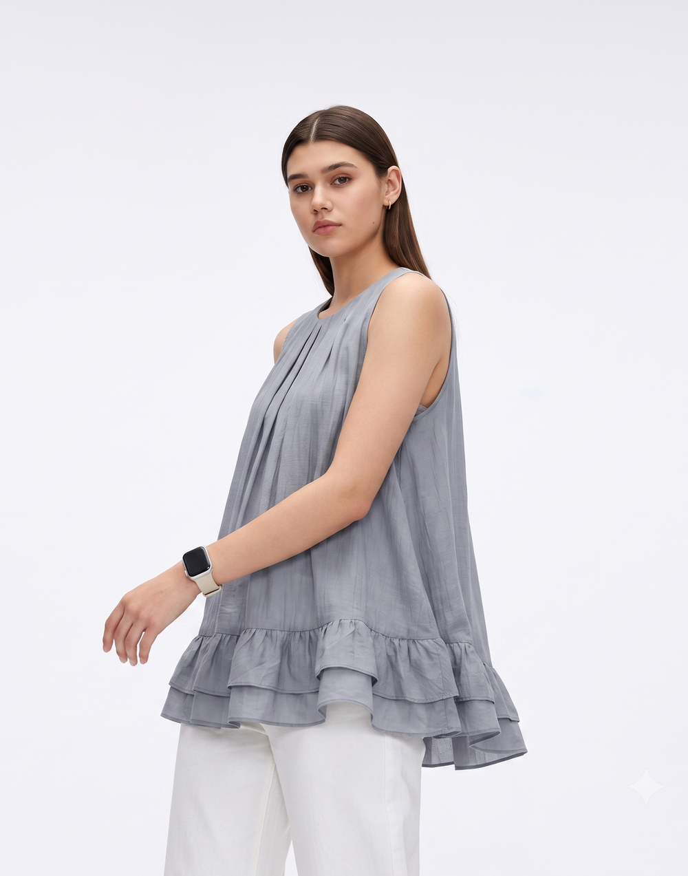 Cooling, Breathable & Tummy Covering Ruffle Top