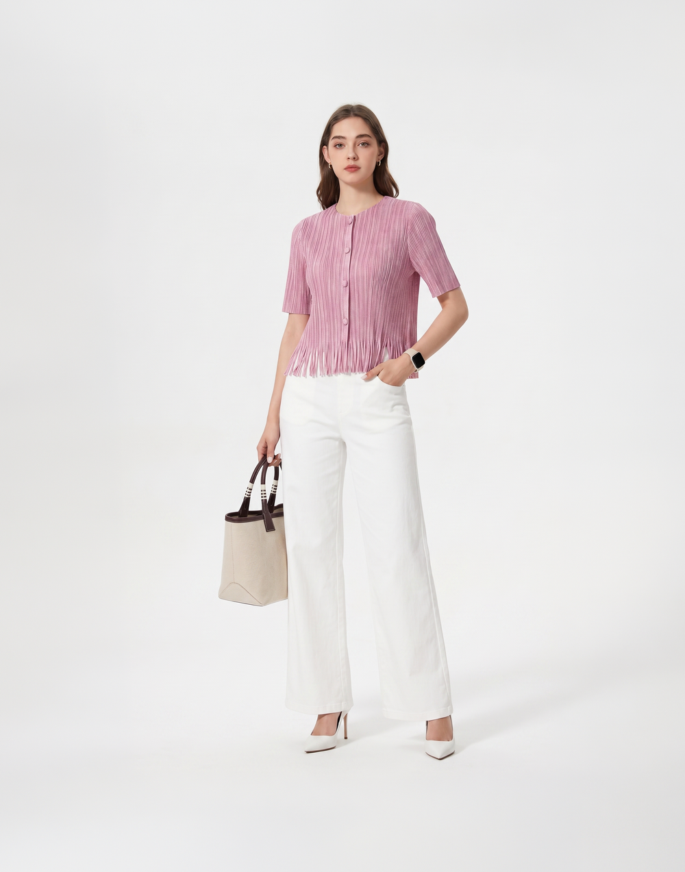 Wrinkle-Free, Cooling & Breathable Free Size Cascade Pleated Blouse
