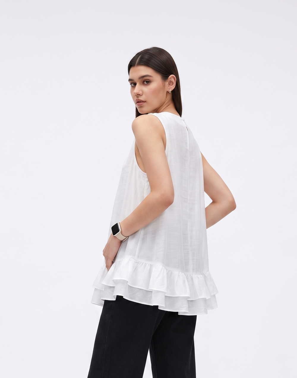 Cooling, Breathable & Tummy Covering Ruffle Top