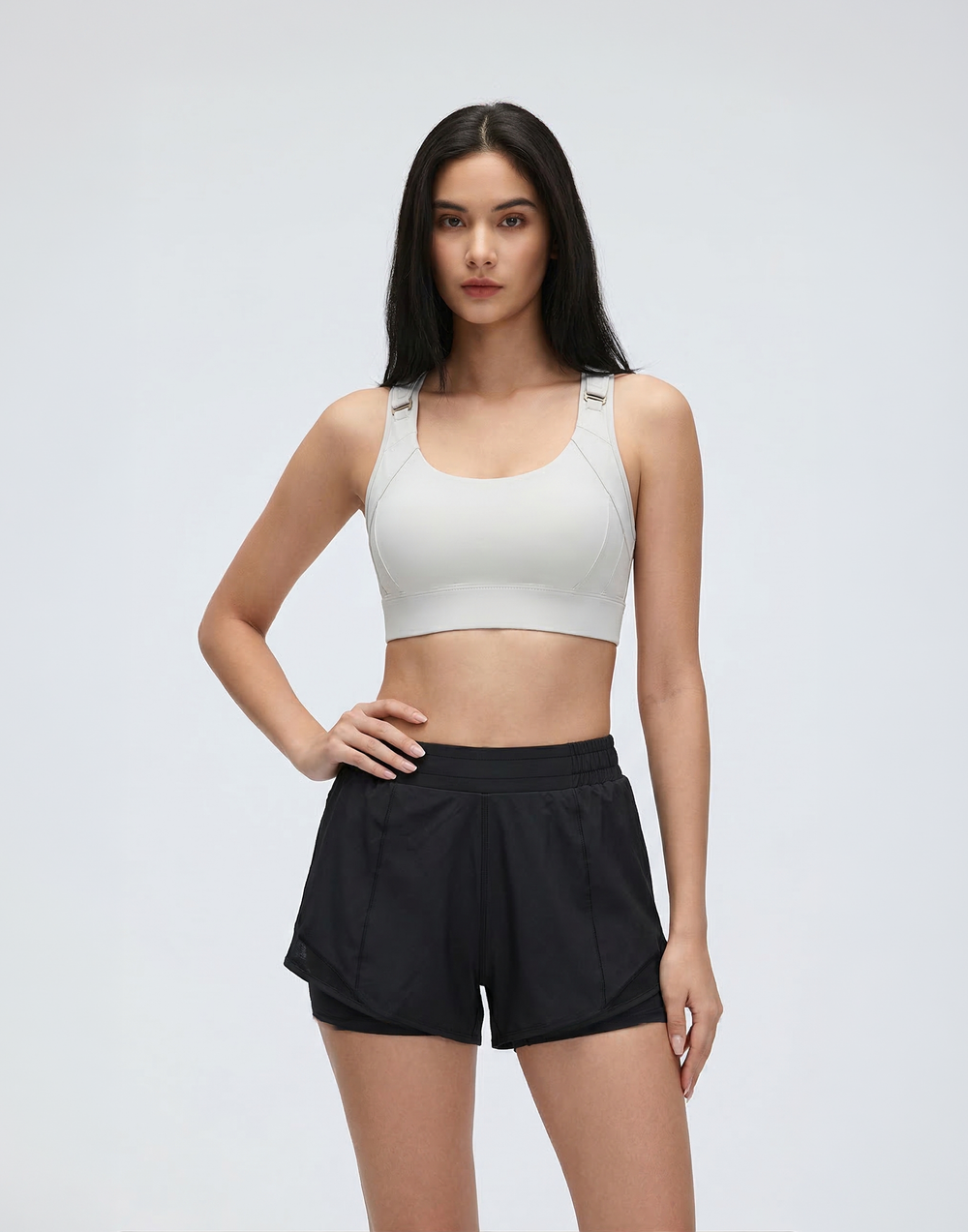 Buy 1, Get 1 Free- Adjustable High Impact Spirited Running Sports Bra With Moulded Cups & Clasps