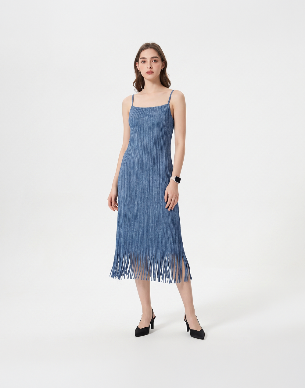 Wrinkle-Free, Cooling & Breathable Free Size Cascade Pleated Dress