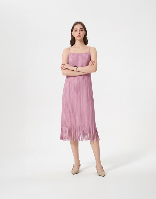 Wrinkle-Free, Cooling & Breathable Free Size Cascade Pleated Set