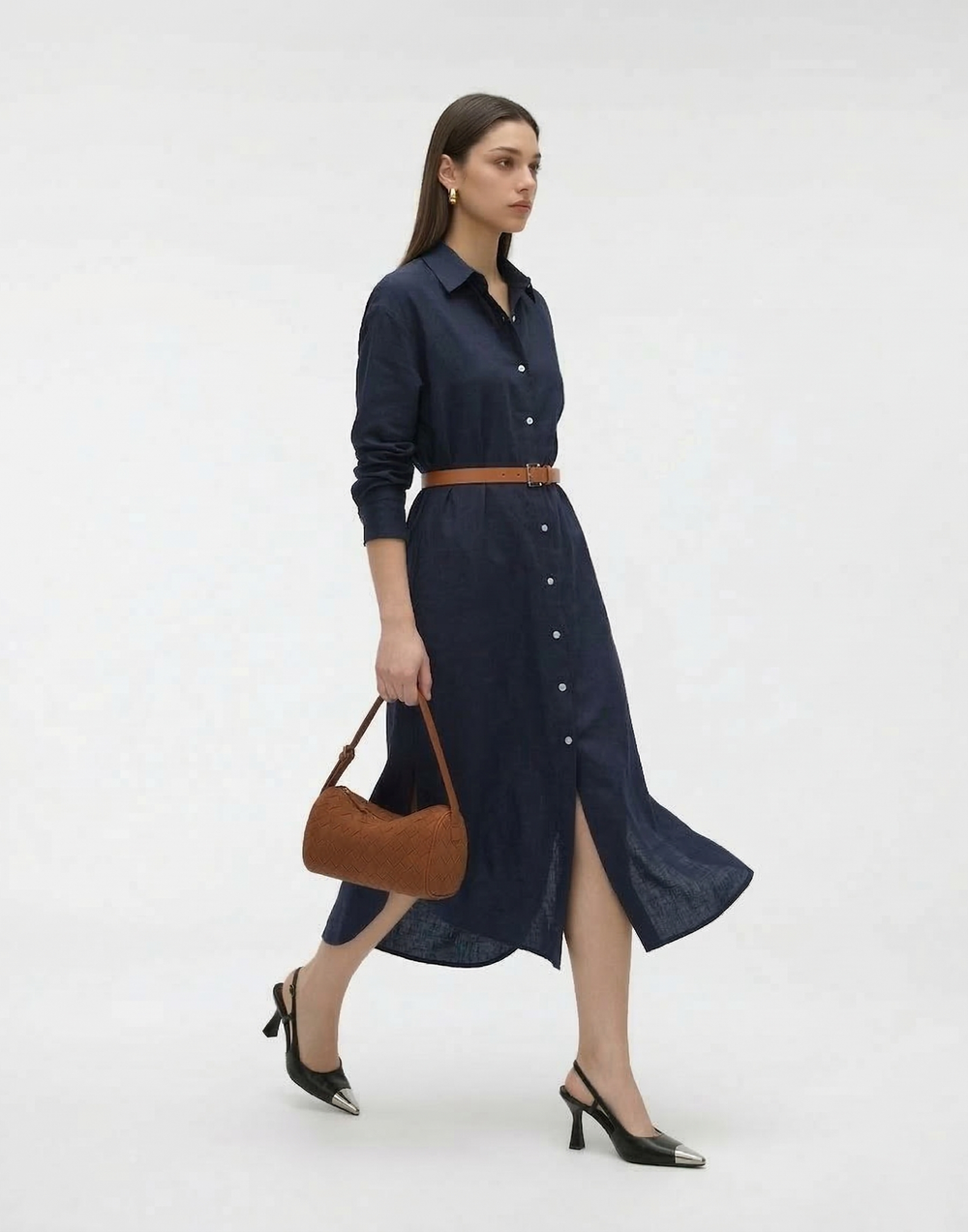 Cooling & Breathable Shirt Dress With Pockets