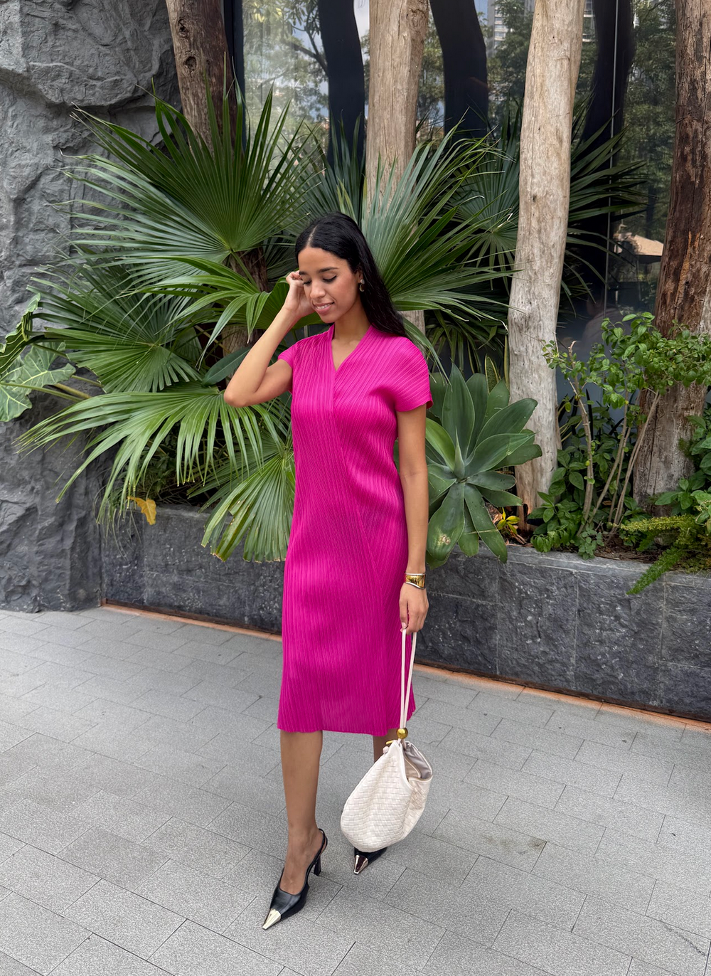 Cooling & Wrinkle-Free Ethereal Travel Dress With Sleeves