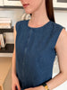 ⁠Wrinkle-Free Denim Travel Dress With Pockets