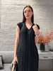 Wrinkle-Free Aria Pleated Dress With Belt