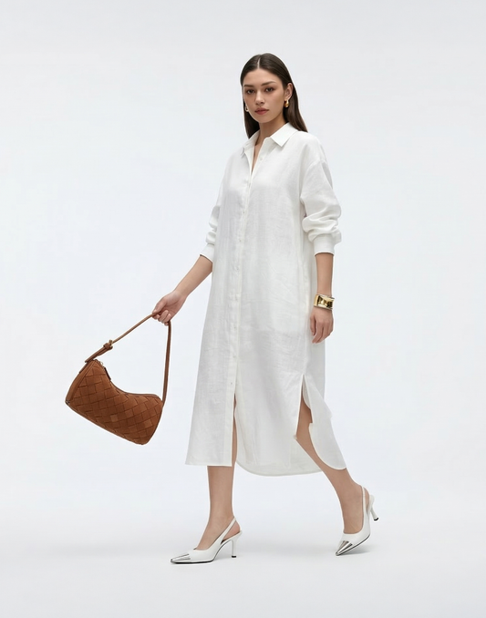 Cooling & Breathable Shirt Dress With Pockets