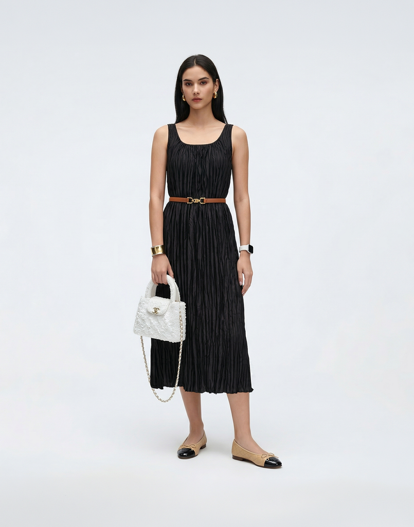 Cooling & Wrinkle-Free Pleated Sunshine Dress