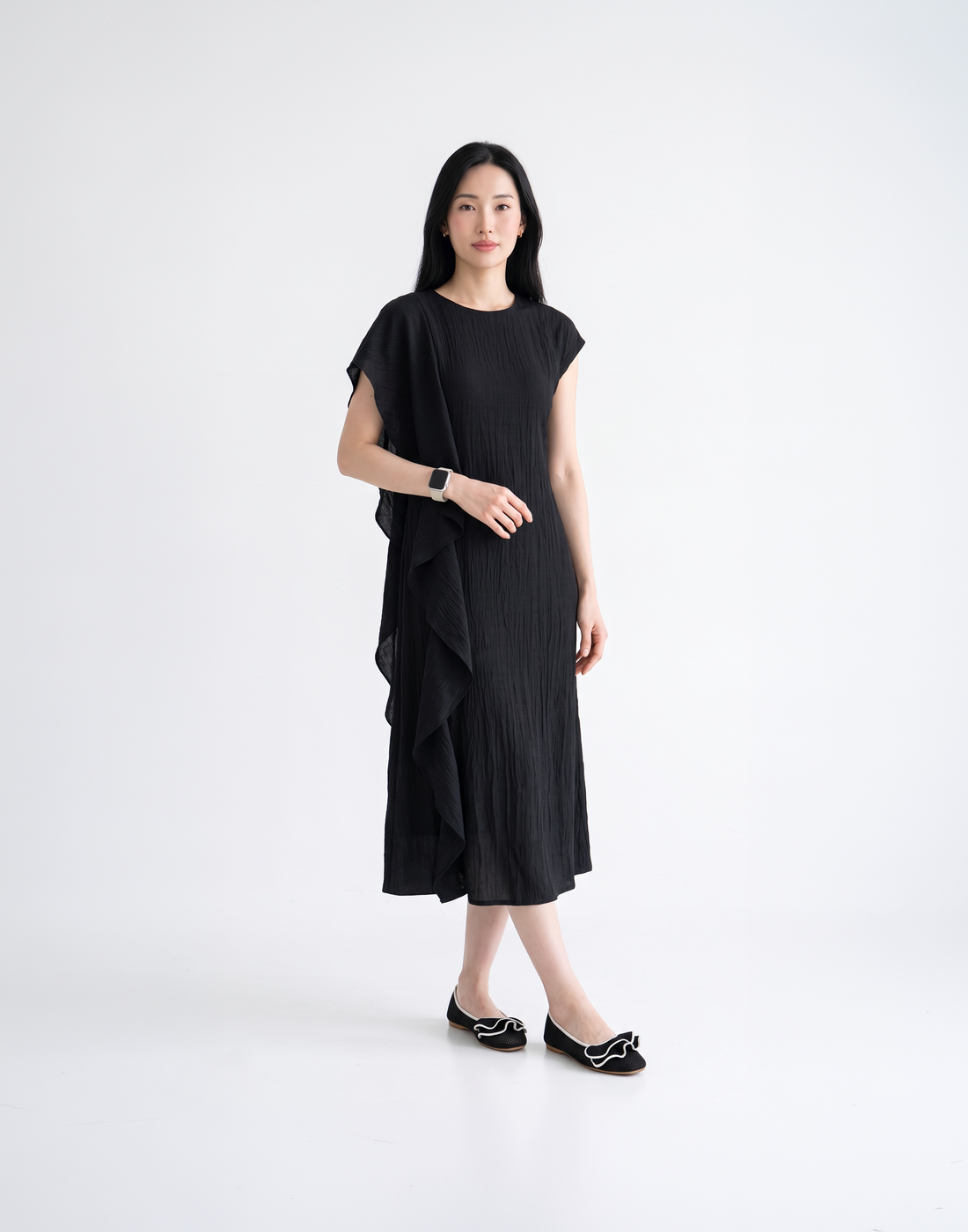 Wrinkle-Free, Cooling & Free Size Pleated Celina Dress