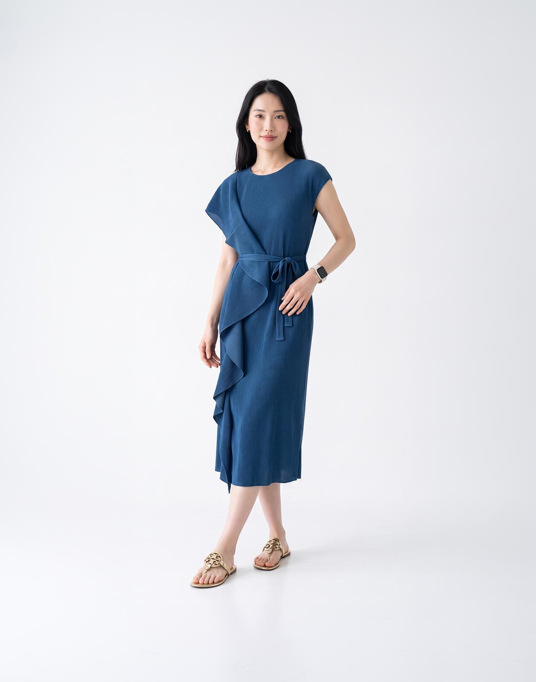 Wrinkle-Free, Cooling & Free Size Pleated Celina Dress