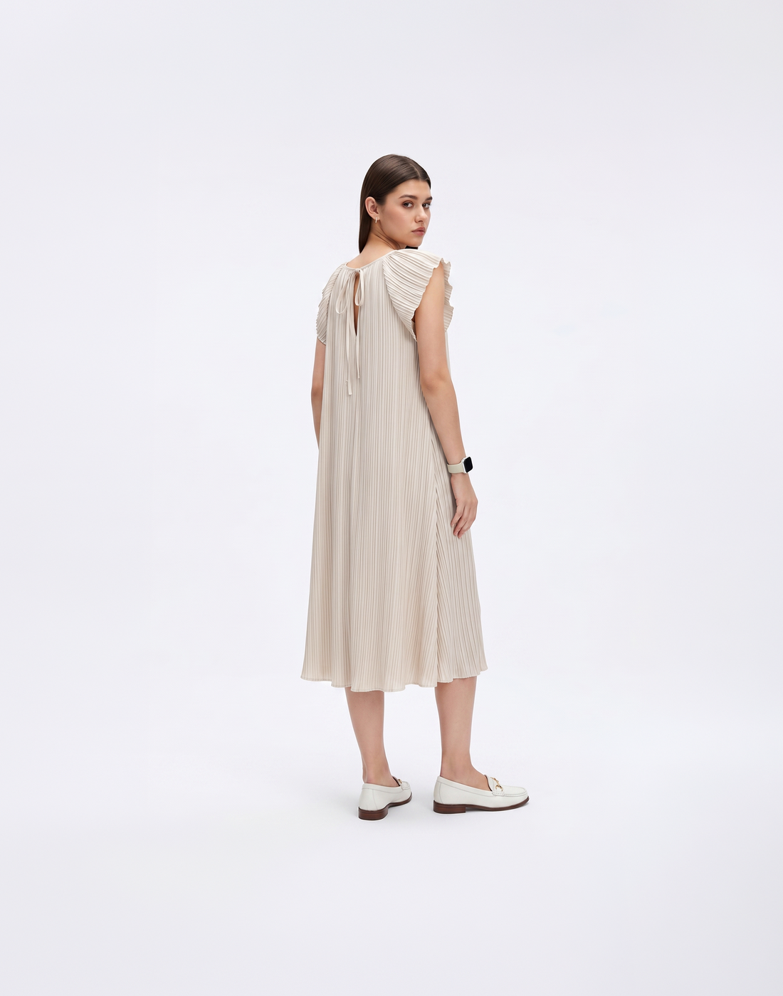 Wrinkle-Free, Cooling & Free Size Pleated Ruby Dress
