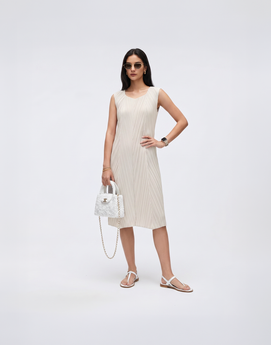 Cooling, Wrinkle-Free & Free Size Solace Pleated Dress
