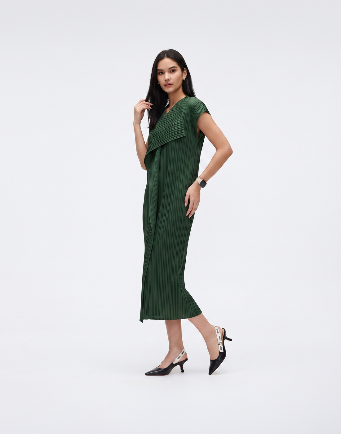 Wrinkle-Free, Cooling & Breathable Free Size Pleated Sienna Dress