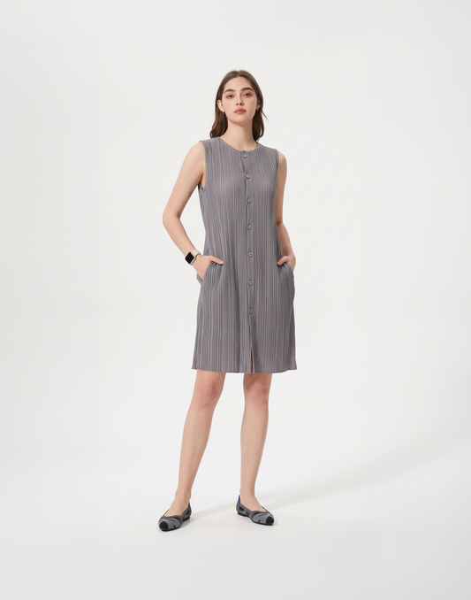 Wrinkle-Free, Cooling, Breathable Free Size Amara Dress With Pockets