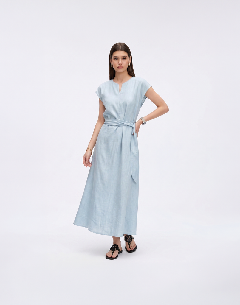 Cooling, Breathable & Stretchy Linen Mist Dress