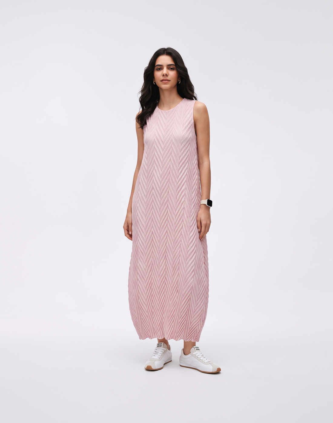 Wrinkle-Free, Cooling & Breathable Free Size Pleated Vera Dress