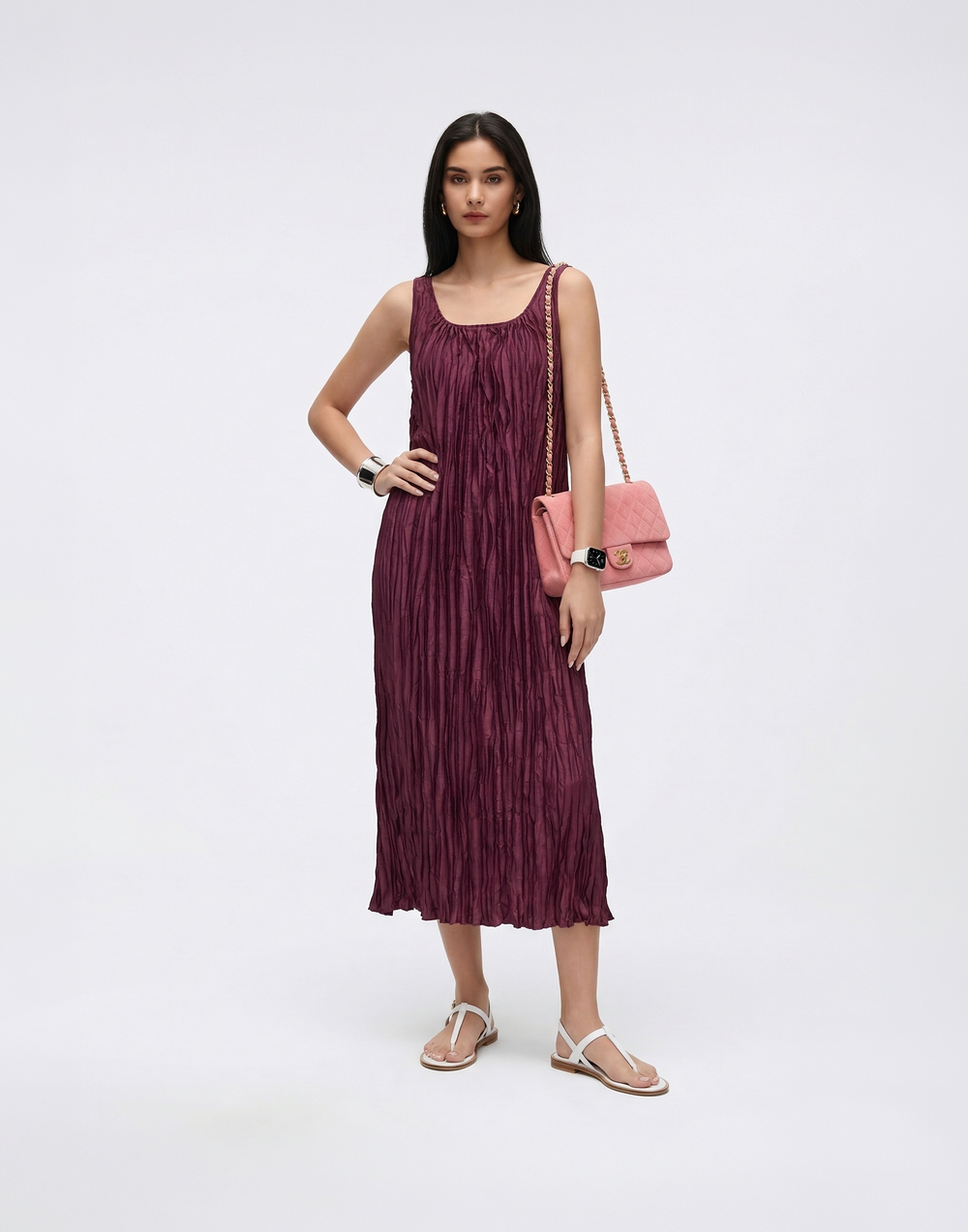Cooling & Wrinkle-Free Pleated Sunshine Dress