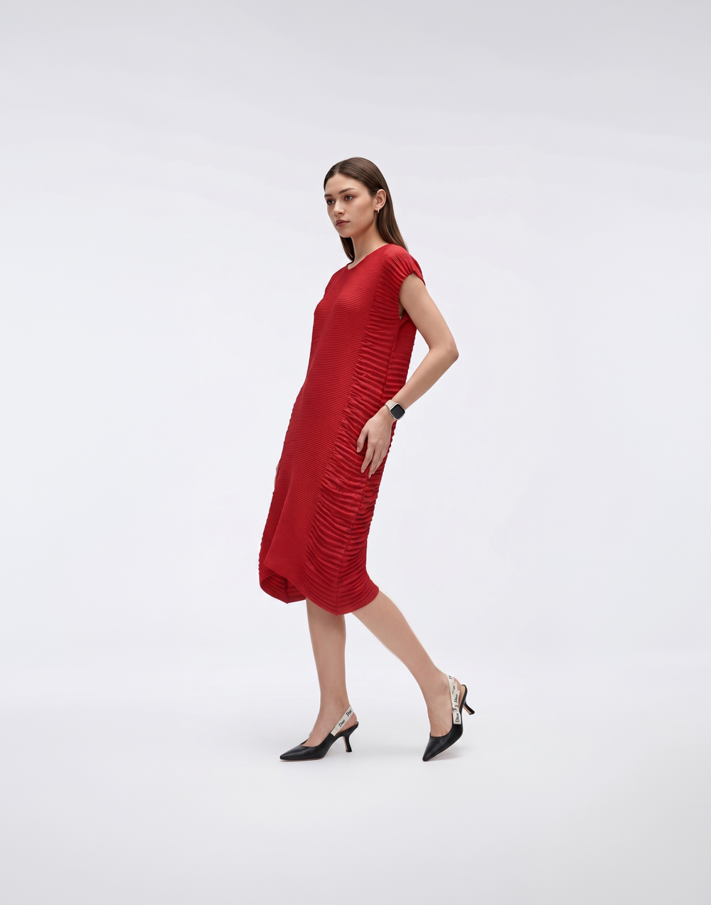 Wrinkle-Free, Cooling & Free Size Pleated Bella Dress