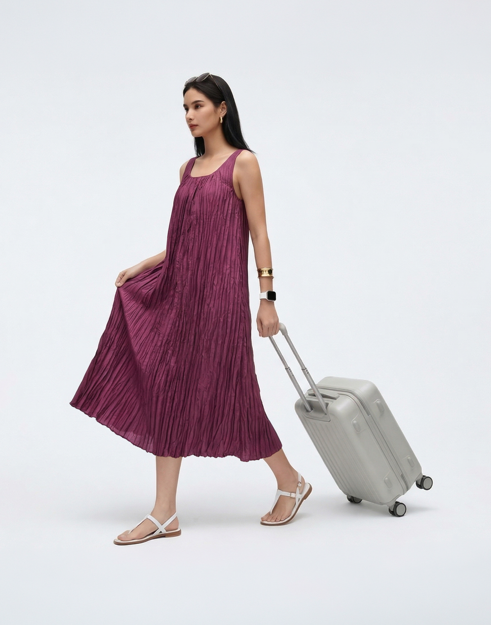 Cooling & Wrinkle-Free Pleated Sunshine Dress