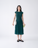 Wrinkle-Free, Cooling & Breathable Tummy Covering Pleated Luxe Dress