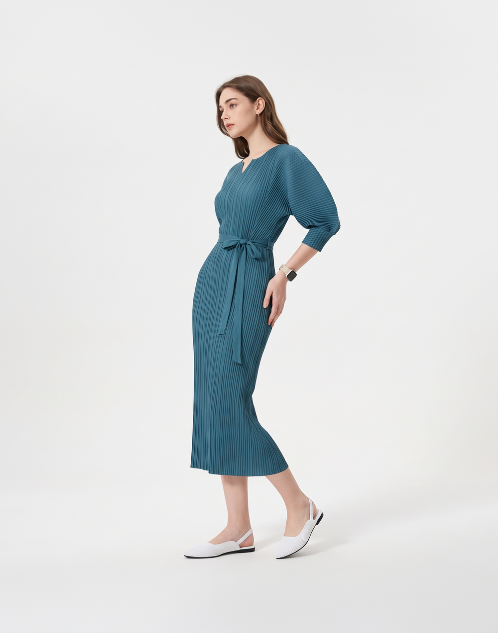 Wrinkle-Free, Cooling & Breathable Free Size Daydream Dress With Sleeves