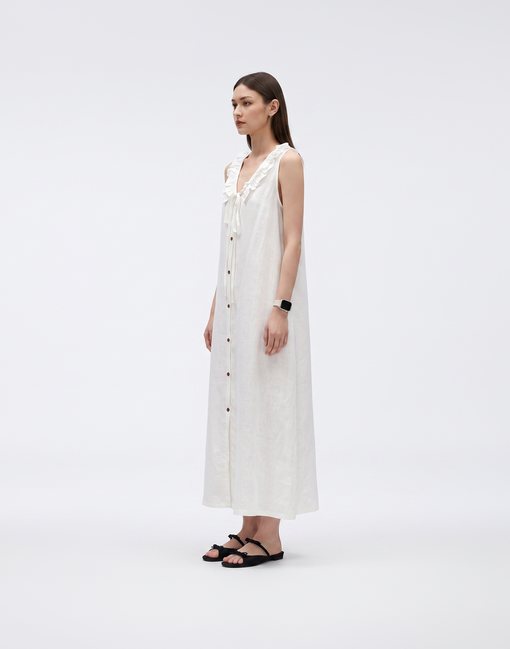 Cooling & Breathable Linen Fern Dress With Pockets