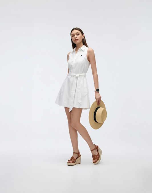 Cooling & Breathable Preppy Shirt Dress