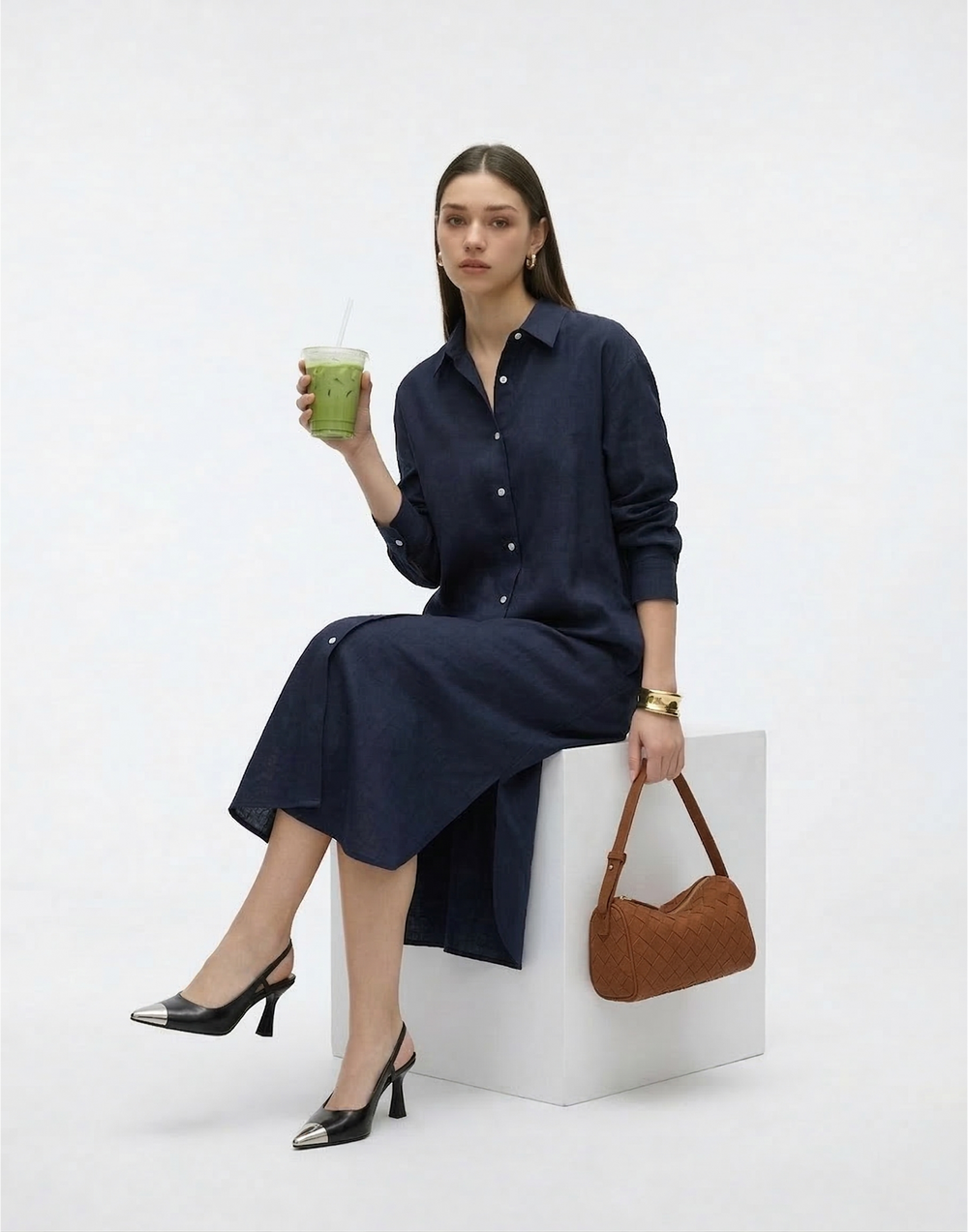 Cooling & Breathable Shirt Dress With Pockets