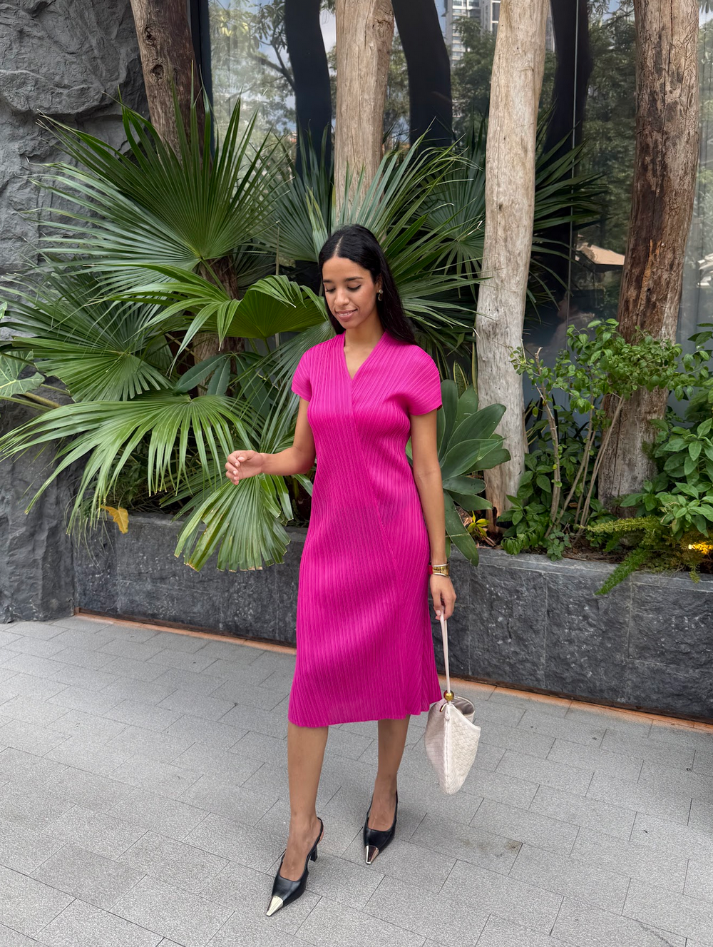 Cooling & Wrinkle-Free Ethereal Travel Dress With Sleeves