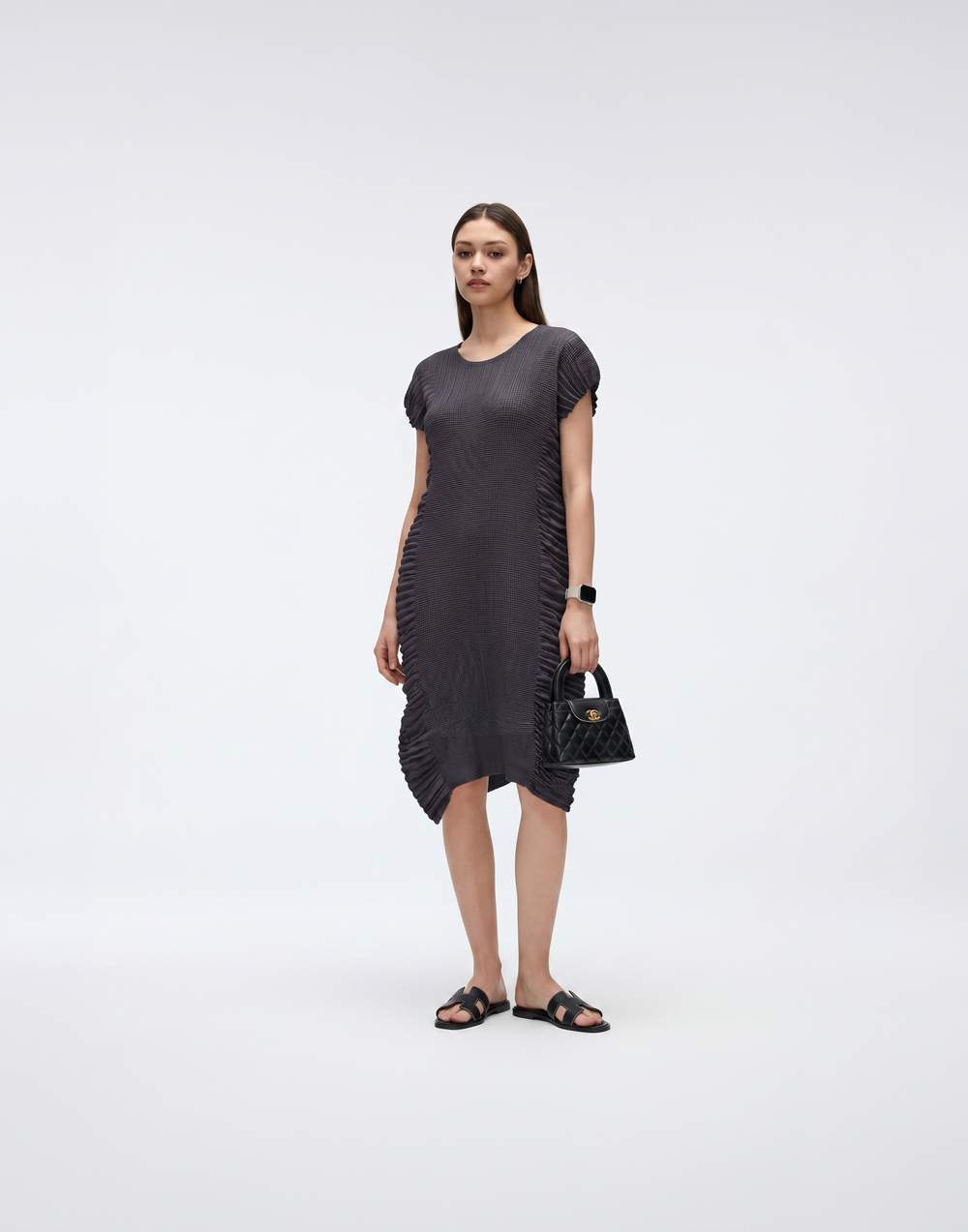 Wrinkle-Free, Cooling & Free Size Pleated Bella Dress