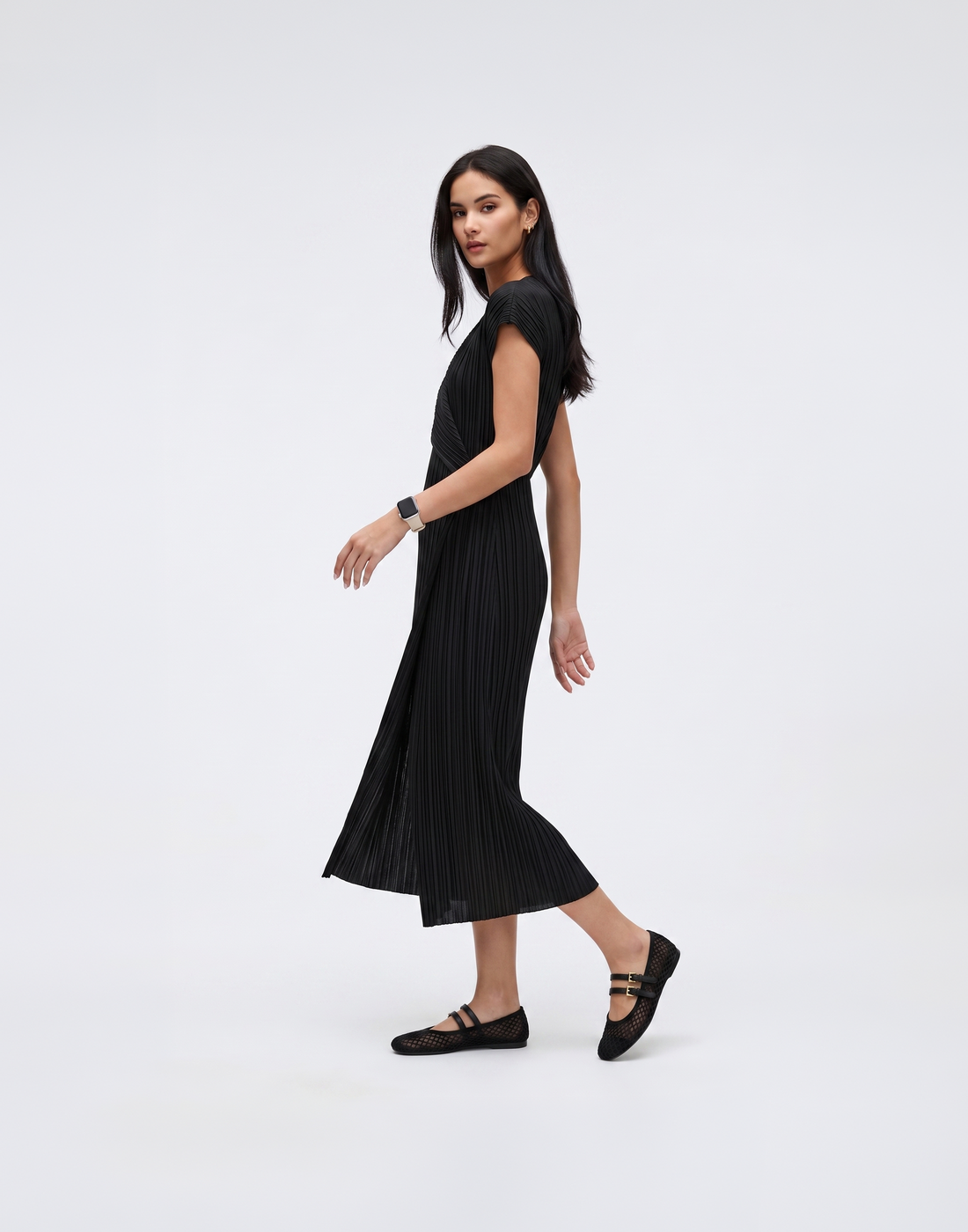 Wrinkle-Free, Cooling & Breathable Free Size Pleated Sienna Dress