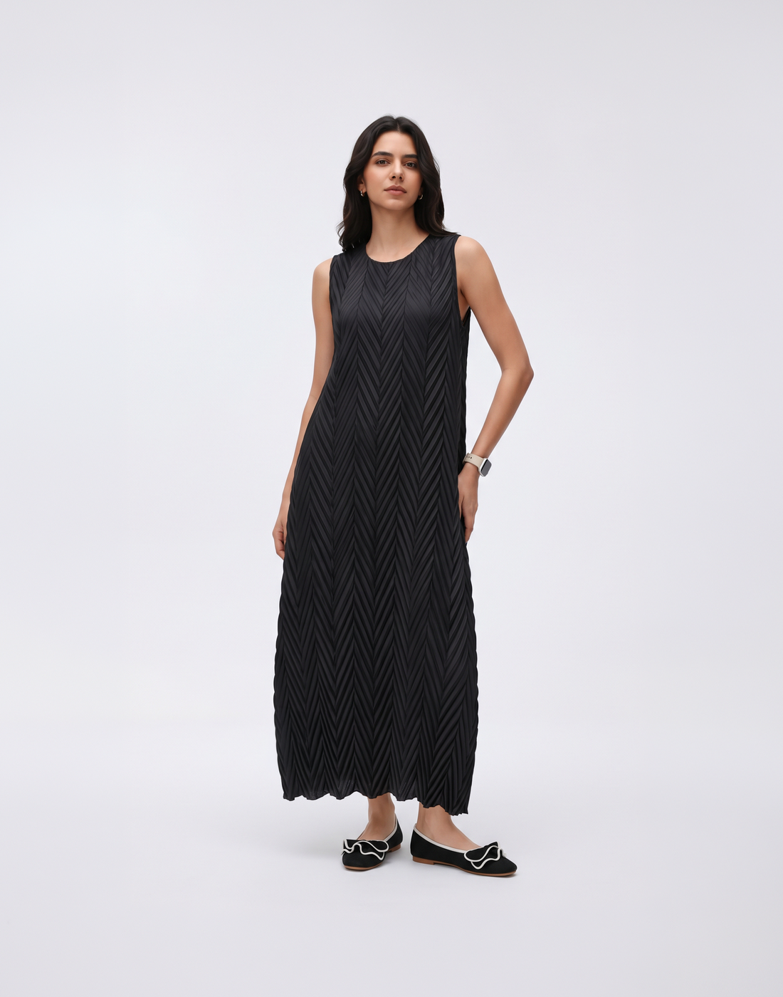 Wrinkle-Free, Cooling & Breathable Free Size Pleated Vera Dress