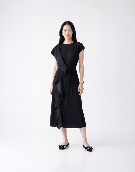 Wrinkle-Free, Cooling & Free Size Pleated Celina Dress