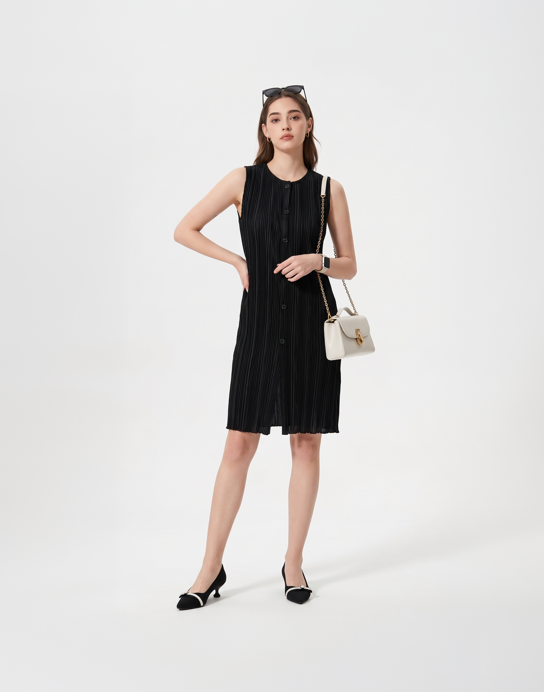 Wrinkle-Free, Cooling, Breathable Free Size Amara Dress With Pockets
